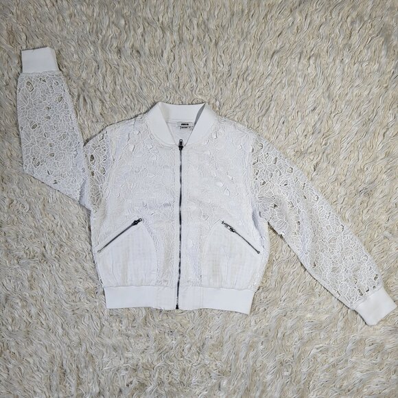 Jason Wu Jackets & Blazers - Jason Wu Lace Floral Print White Jacket - Size Small